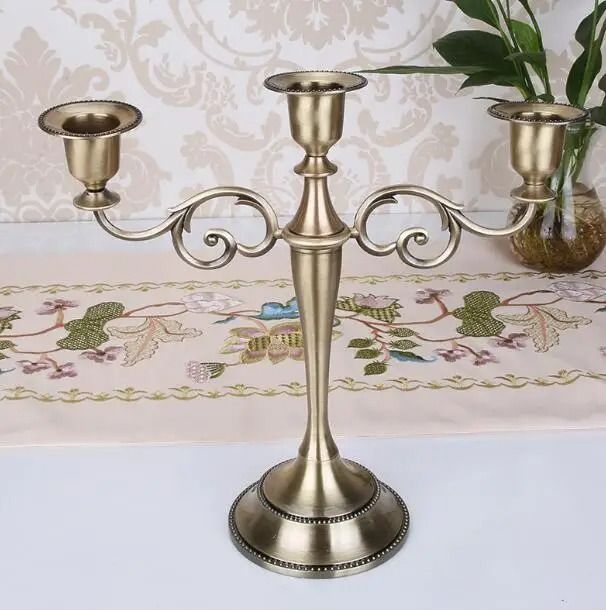 Retro 3-Arm Metal Candelabra