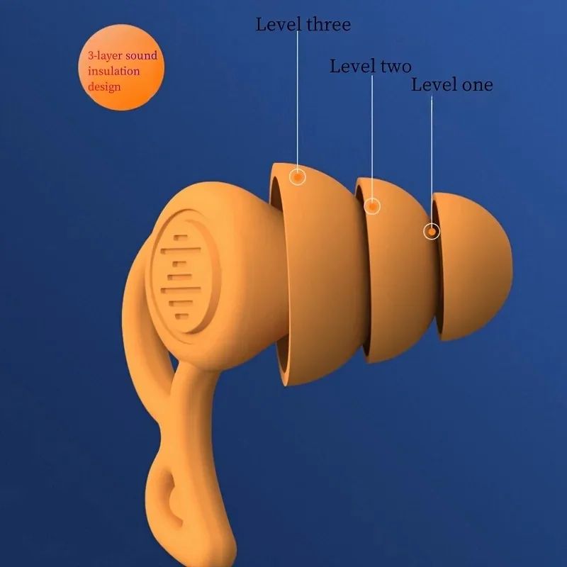 Reusable Noise Canceling Silicone Earplugs