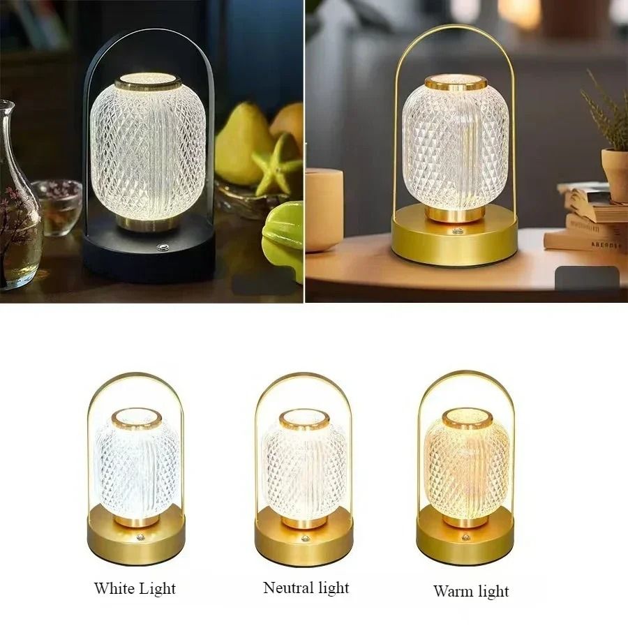 Rechargeable Retro Acrylic Table Lamp