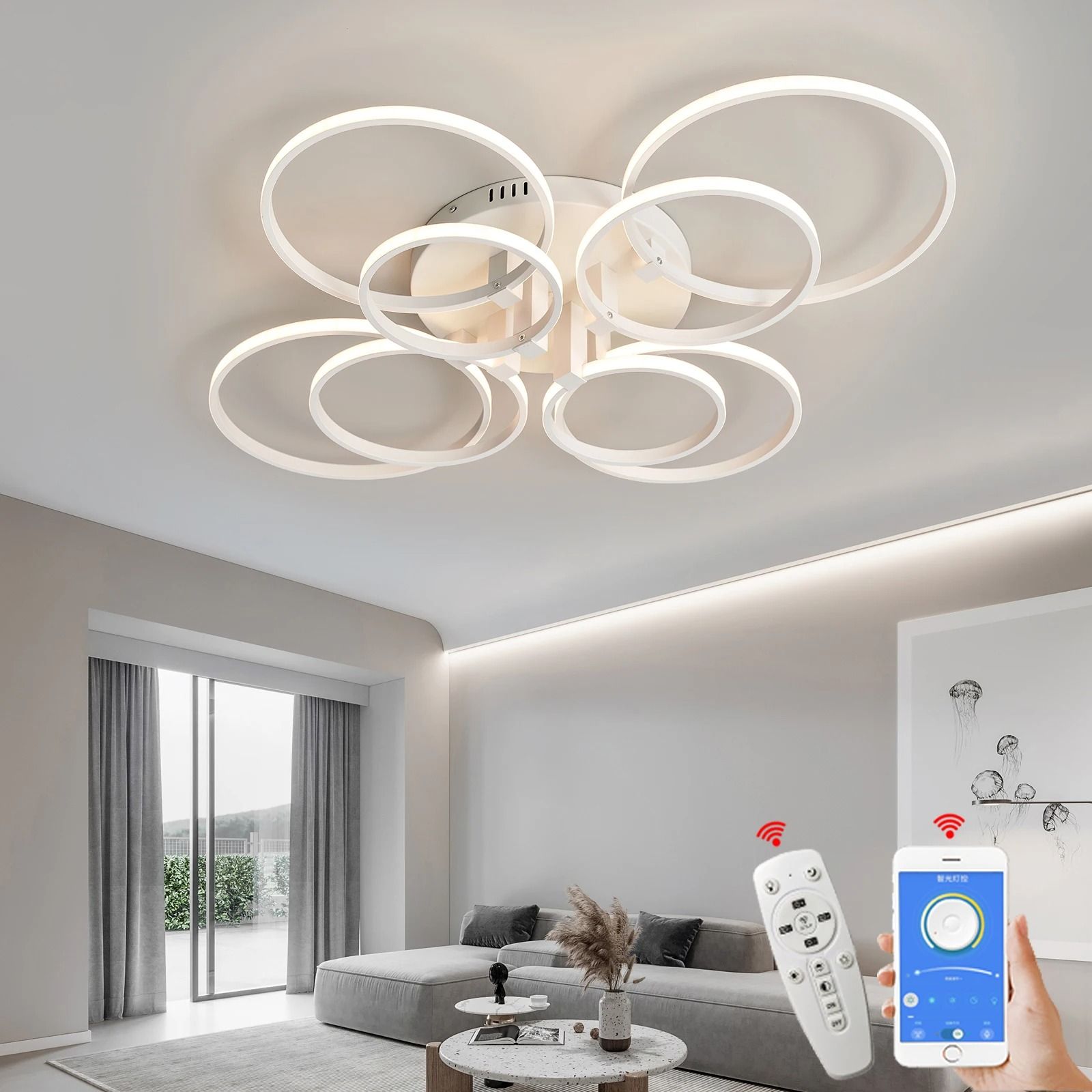 Modern Architectural LED Chandelier | Professional Geometric Linear Ceiling Light Fixture