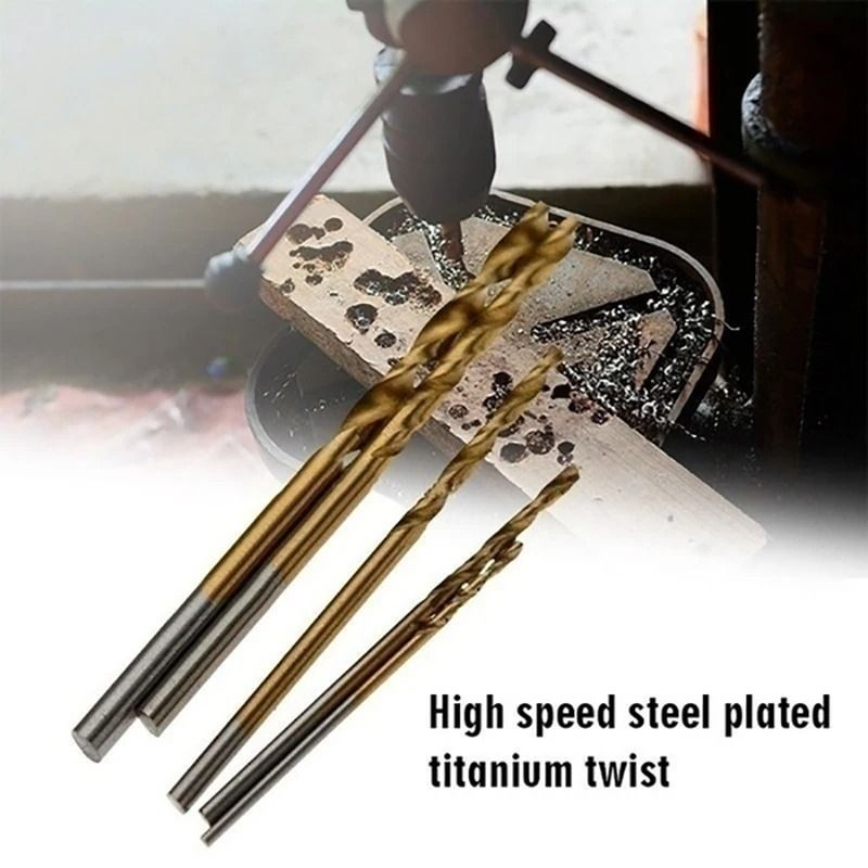 Titanium Coated HSS Drill Bit Set 100 Piece Precision Kit