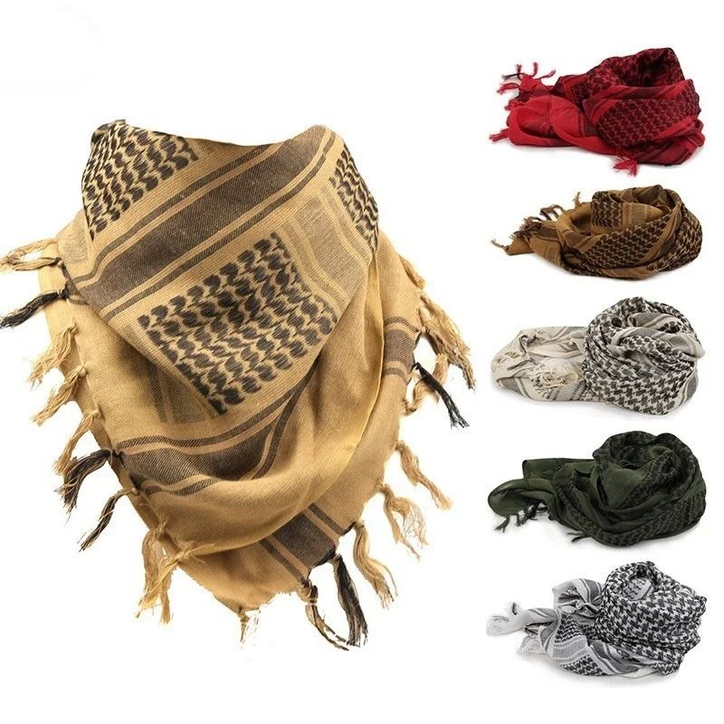 Lightweight Tactical Plaid Scarf – Unisex Military-Style Scarf for Outdoor Warmth and Protection