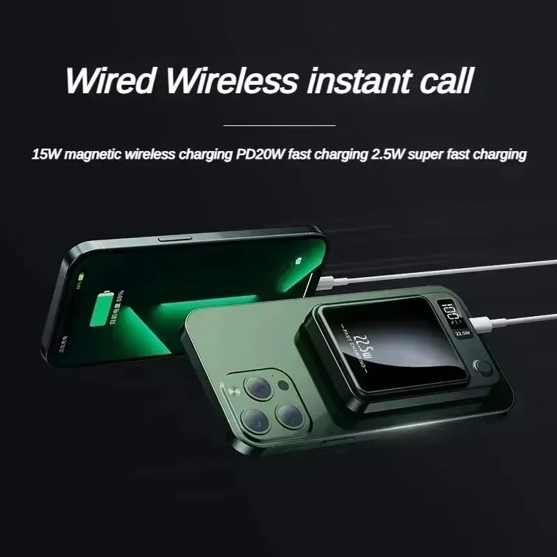 Xiaomi 20000mAh Magnetic Power Bank – Wireless Fast Charger for iPhone, Samsung & Huawei