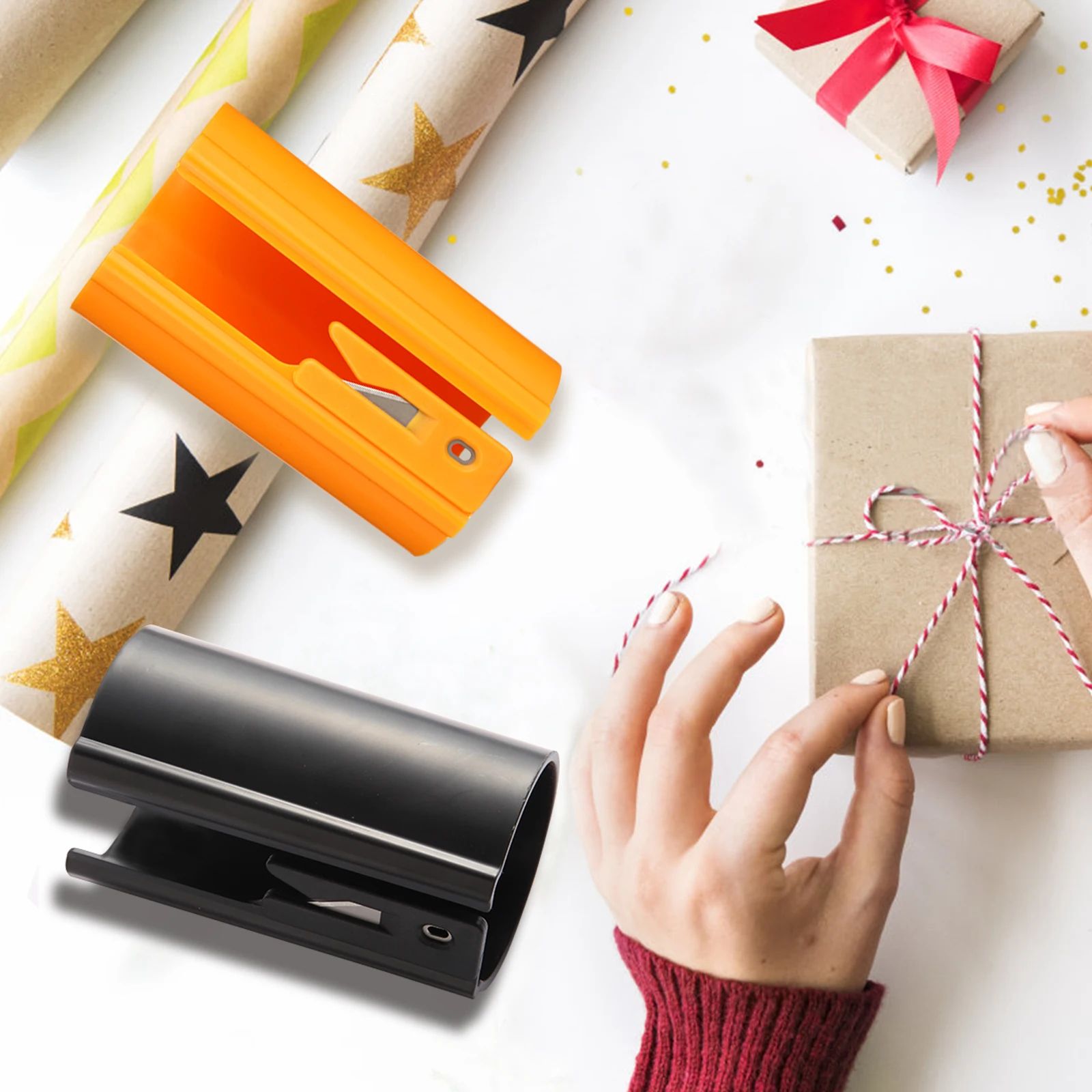 HORN Easy-Glide Sliding Wrapping Paper Cutter - Fast & Clean Gift Wrap Trimmer for Christmas, Birthdays & Events