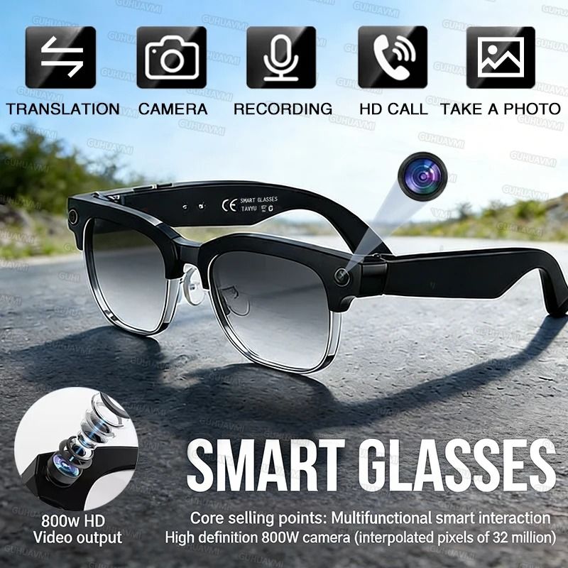VisionLink AI Smart Glasses Camera Bluetooth Call Translation