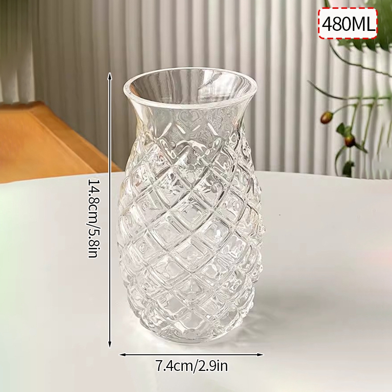 Creative Wave Shape Iced Coffee Tumbler Cup, Transparent Drinking Glass, Ripple Water Juice Milk Tea Mug