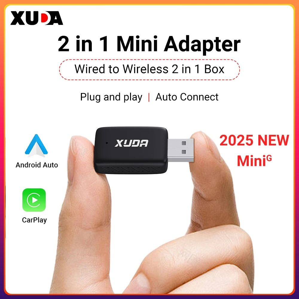 XUDA Wireless CarPlay Android Auto Adapter Plug and Play Mini Box