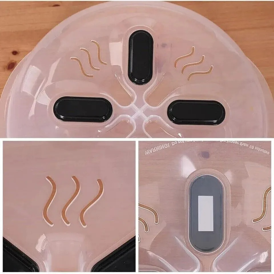 Hover Cover Magnetic Microwave Anti Splatter Cover Plate Guard Lid With Steam Vent