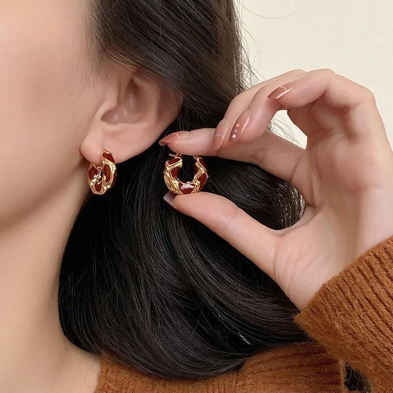 Elegant Crystal Hoop Earrings