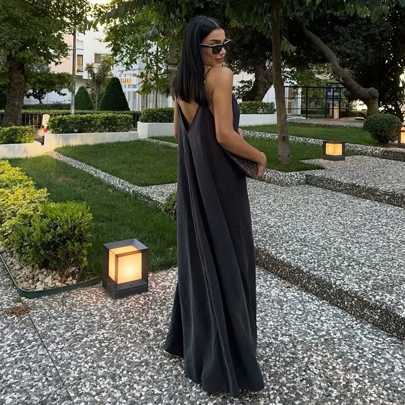 Maxi Dress Women Summer, Backless Red Draped Long Dresses for Women, Beach Dresses Summer Dress Woman