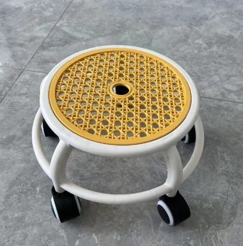 Silent Rotating Circular Rolling Stool