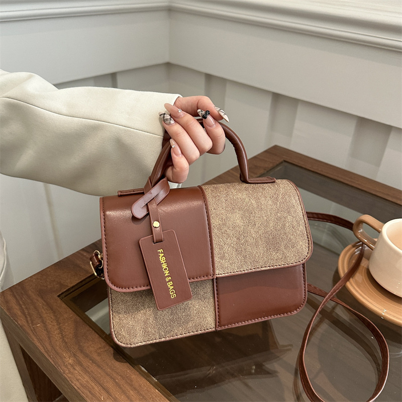 Elegant Womens Handbag Crossbody Shoulder Bag Geometric Pattern Snap Closure Tote for Fashion Lovers