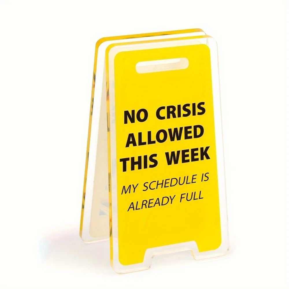 This Weeks Ban on Crisis Acrylic Desktop Sign