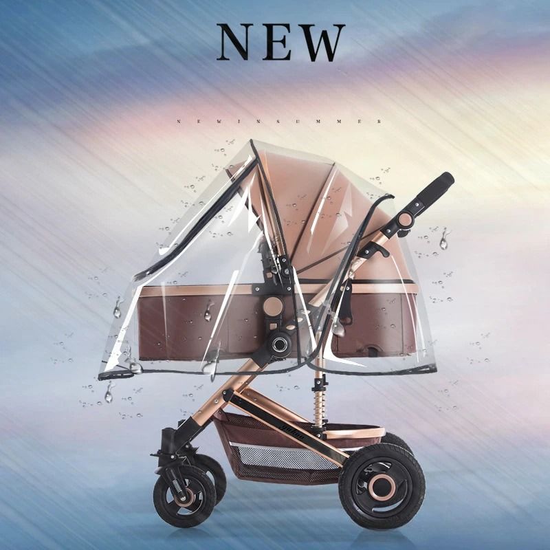 Universal Stroller Rain Cover Transparent Windproof Waterproof Baby Weather Shield