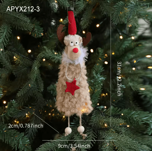 Angel Doll Christmas Tree Ornament – Hanging Angel Plush Decoration for Holiday & New Year