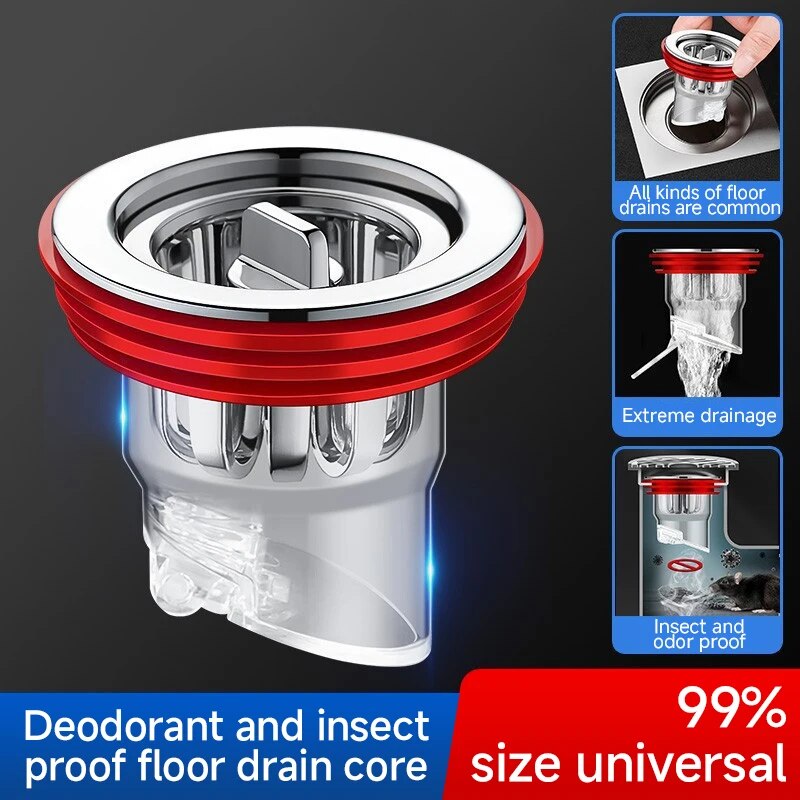 Odor Proof Floor Drain Valve Backflow Preventer Plug for Bathroom Kitchen Sewer Protection