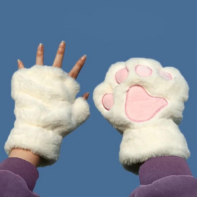 Plush Fingerless Hand Warmers