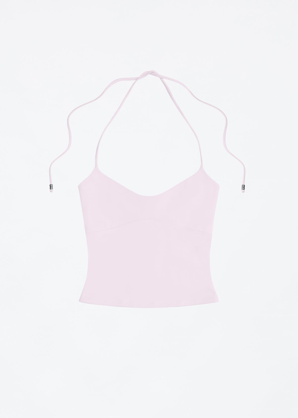 Women's Tank Open-Back Camisole Top with Metal Accents, Self-Tie Straps, Sexy Low-Neck Halter Design