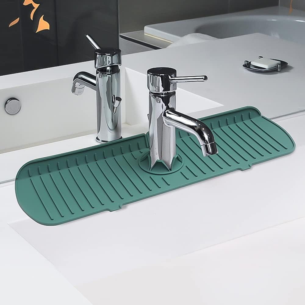Silicone Faucet Splash Pad Countertop Protector Mat for Kitchen and Bathroom
