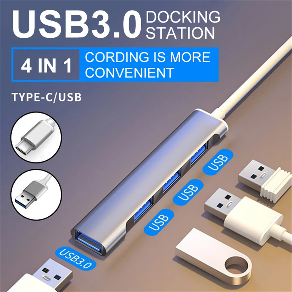 USB OTG Splitter Adapter Type C Hub for Mobile Laptop Accessories