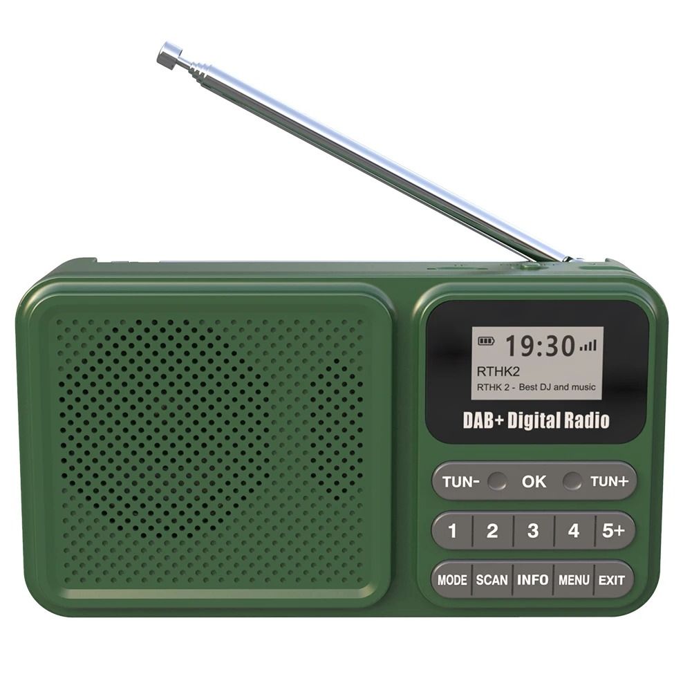 Wireless Bluetooth 5.0 DAB Plus Digital Portable FM Radio with LCD Display and Speaker