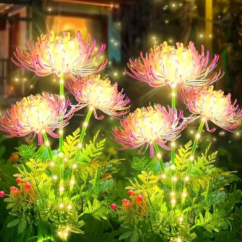 Solar Garden Flower Lights – Outdoor Decorative Floral Shore Lights for Courtyard & Lawn