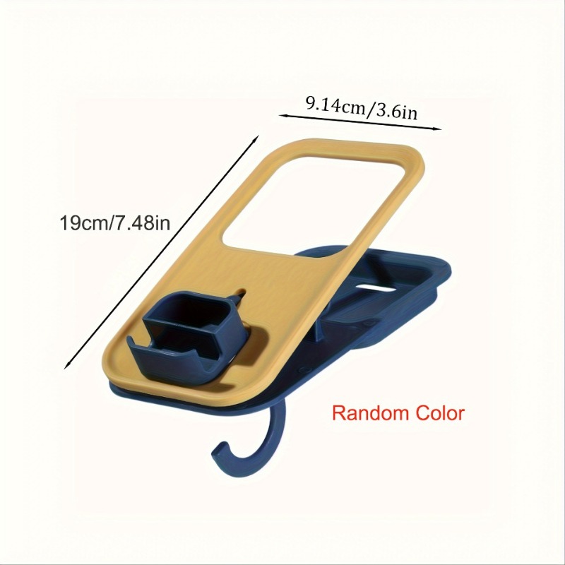 Multifunctional Desk Cup Holder Clip with Beverage Clamp and Side Hole PP Material Office Accessory