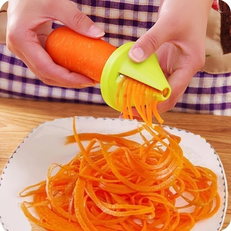 Rotating Spiral Vegetable Slicer and Shredder, Manual Potato, Fruit & Radish Grater