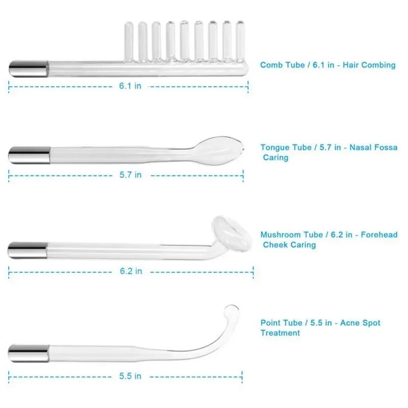 4 in 1 Handheld High Frequency Facial Therapy Wand for Acne Treatment and Skin Tightening