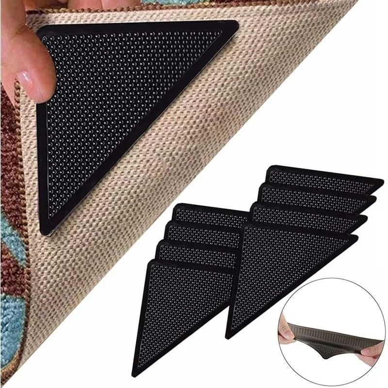 GripLock Reusable Non Slip Rug Grippers 16 Piece Carpet Corner Pads