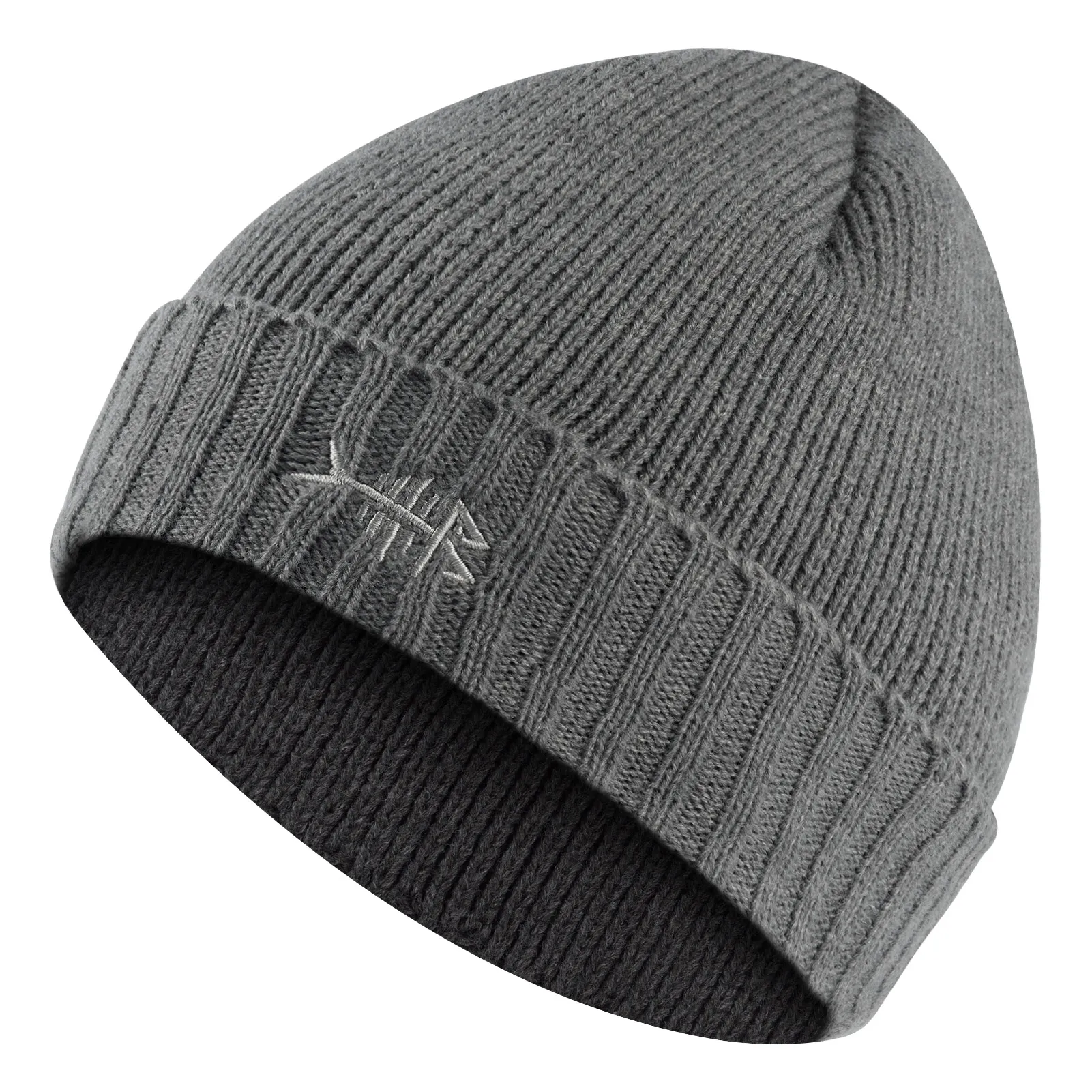 Winter Beanie Hats with Fleece Lining Thick Warm for Men Women Stretchy Fit Unisex Cuffed Knit Hat