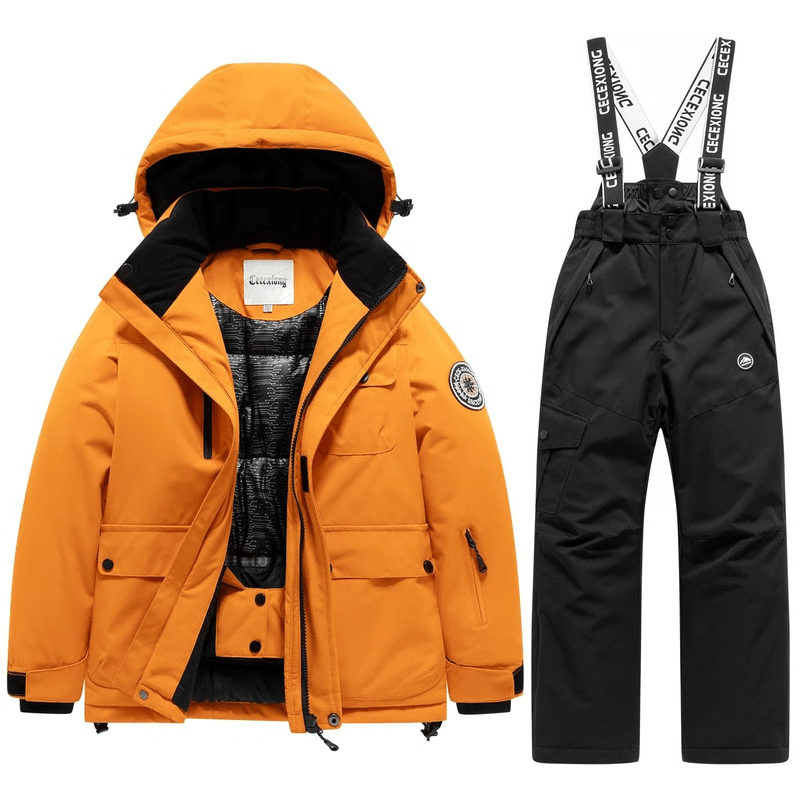 Kids Waterproof Ski Suit Set, Warm Jacket & Pants for Snowy Days