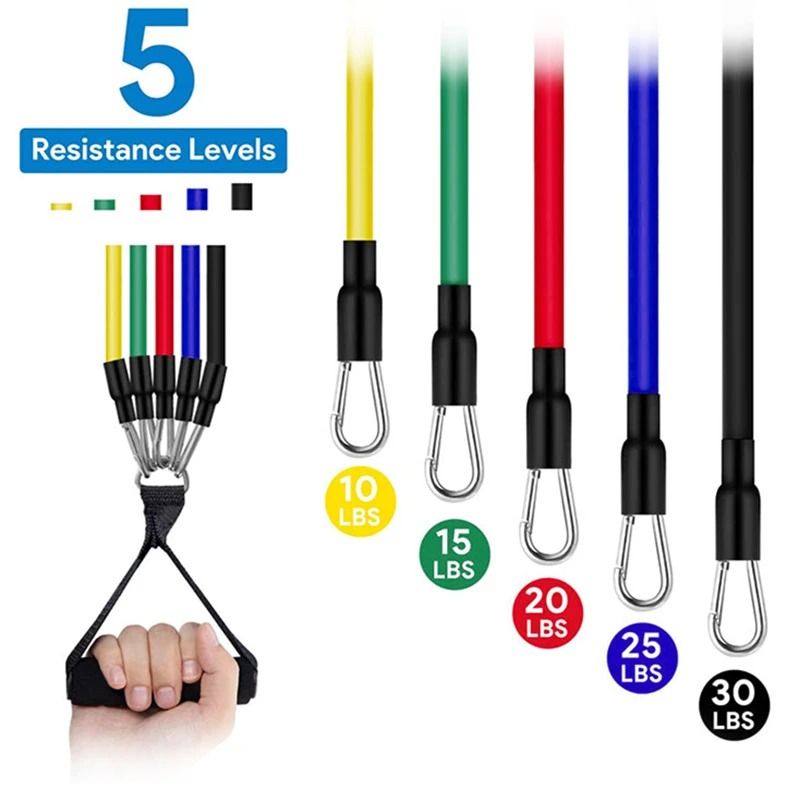 11-Piece Professional Resistance Band & Pull Rope Set