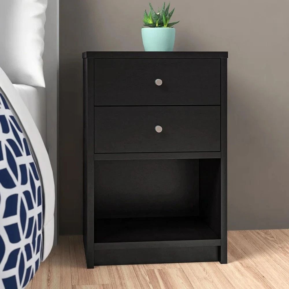 Modern Nightstand Storage Cabinet with Drawers – Bedroom Bedside End Table