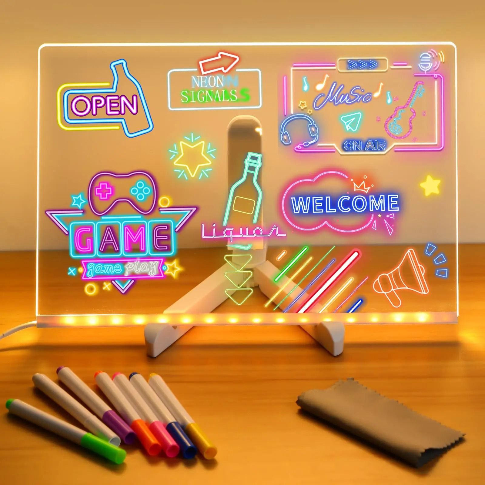 DIY Acrylic LED Glowing Message and Drawing Board