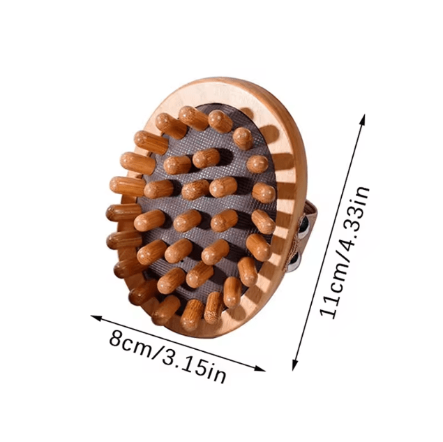 Wooden Anti-Cellulite Body & Scalp Massage Brush with Air Cushion