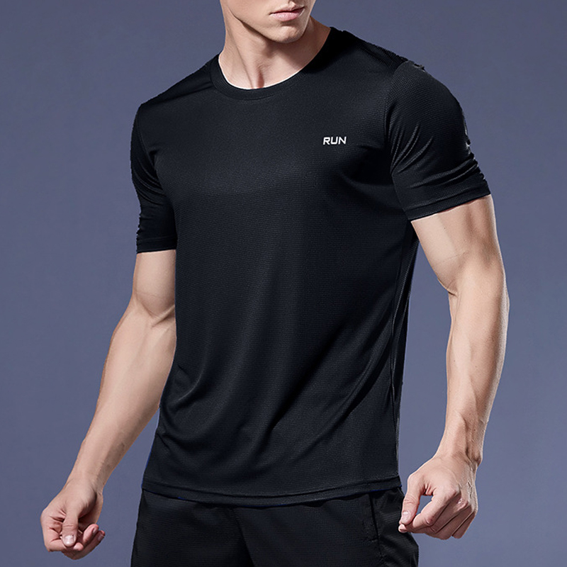 Quick Dry Compression Running T-Shirt for Men - Lightweight Soccer & Sports Fitness Shirt