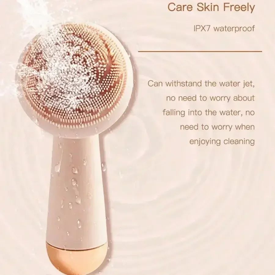 RadiancePulse Electric Facial Cleansing Brush – Waterproof Silicone Face Scrubber & Sonic Skin Massager