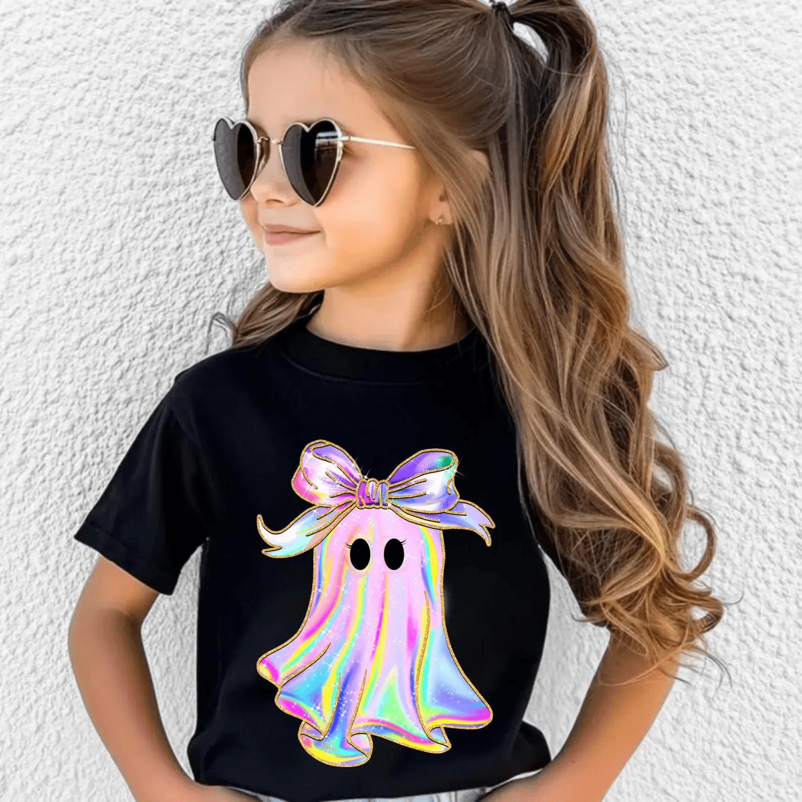 Halloween Girls Ghost Shirt Toddler Tee
