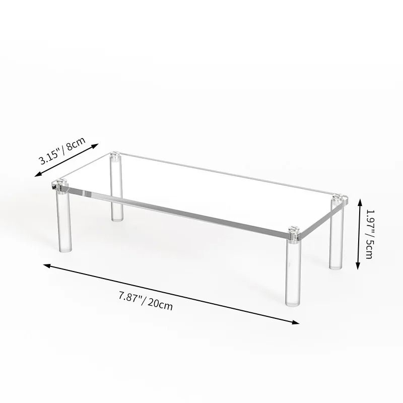 Multi Layer Acrylic Display Stand Transparent Trapezoid Shelf