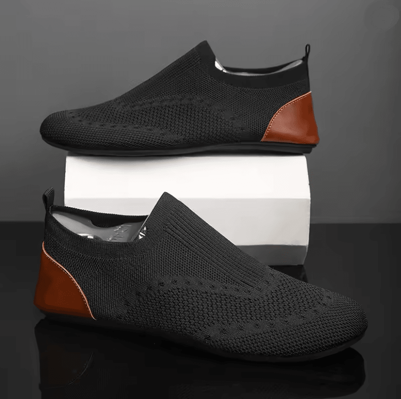 Mens Slip On Loafers Breathable Casual Walking Shoes with Soft Sole