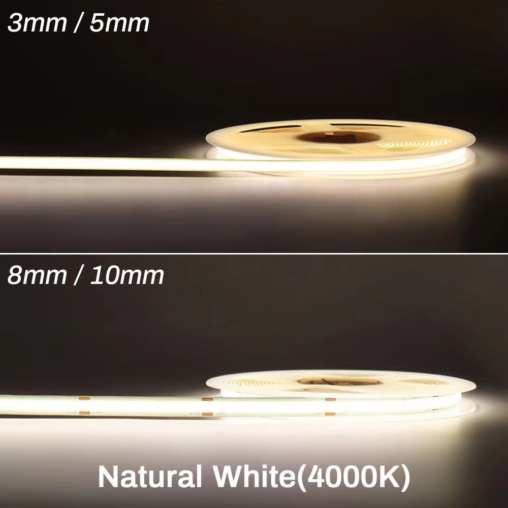LumiFlex COB LED Strip Light – 3mm/5mm Ultra-Slim Dimmable 12V/24V High-CRI Lighting