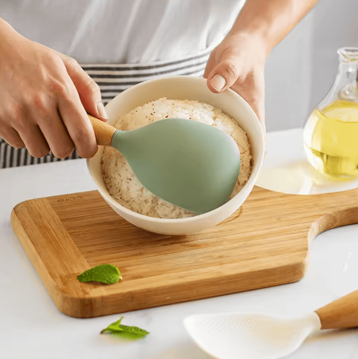 High-Temperature Silicone Cooking Spoon – Non-Stick Rice & Pot Spoon with Anti-Scald Handle