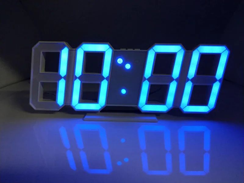 3D LED Digital Wall Clock Alarm Clock