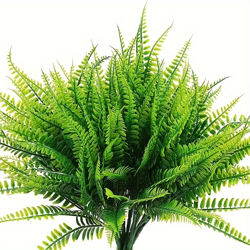 Bundles Artificial Plants, Fake Boston Ferns Bushes, Faux Shrubs, Greenery for Home Garden Outdoor, UV Resistant Yard