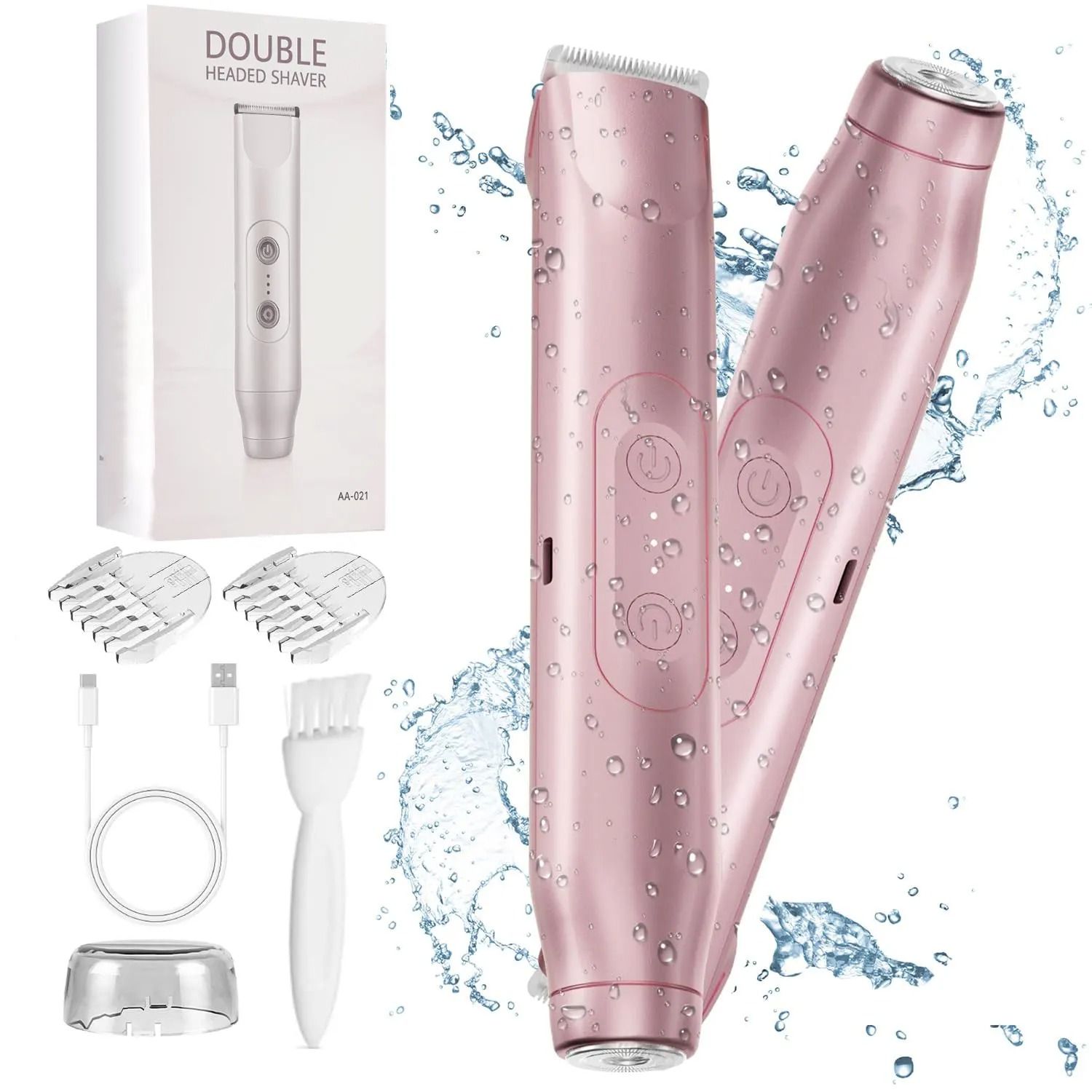 SilkGlide Electric Shaver for Women 2 in 1 Body and Facial Hair Remover