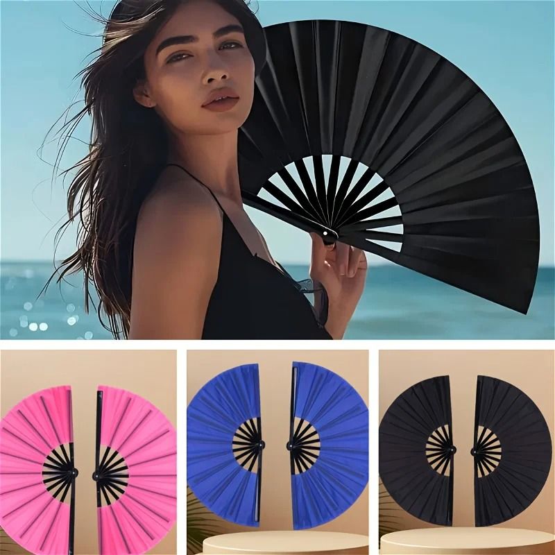 2 Piece Chinese Folding Fan Set Tai Chi Martial Arts and Dance Fan Prop