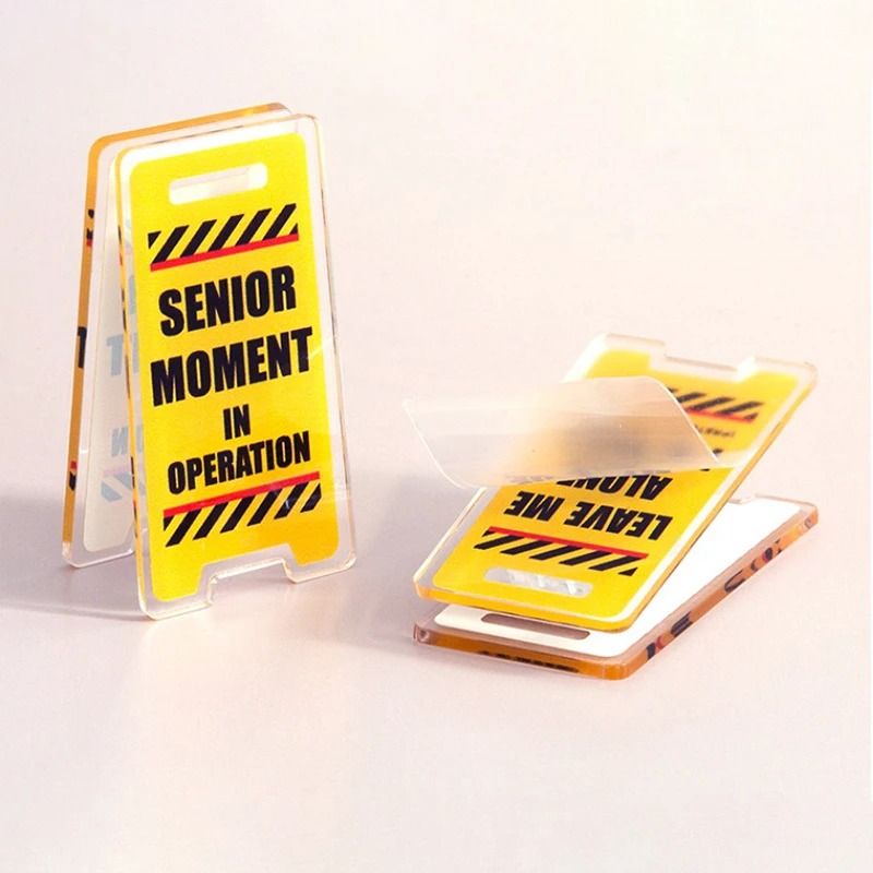 Mini Warning Board Acrylic Desk Sign Leave Me Alone Im Busy