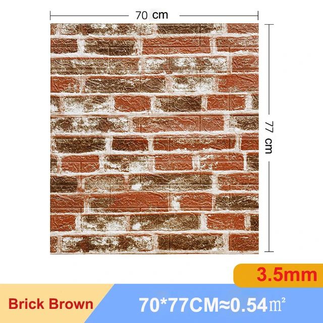 3D Brick Wall Sticker Set Self Adhesive Panels
