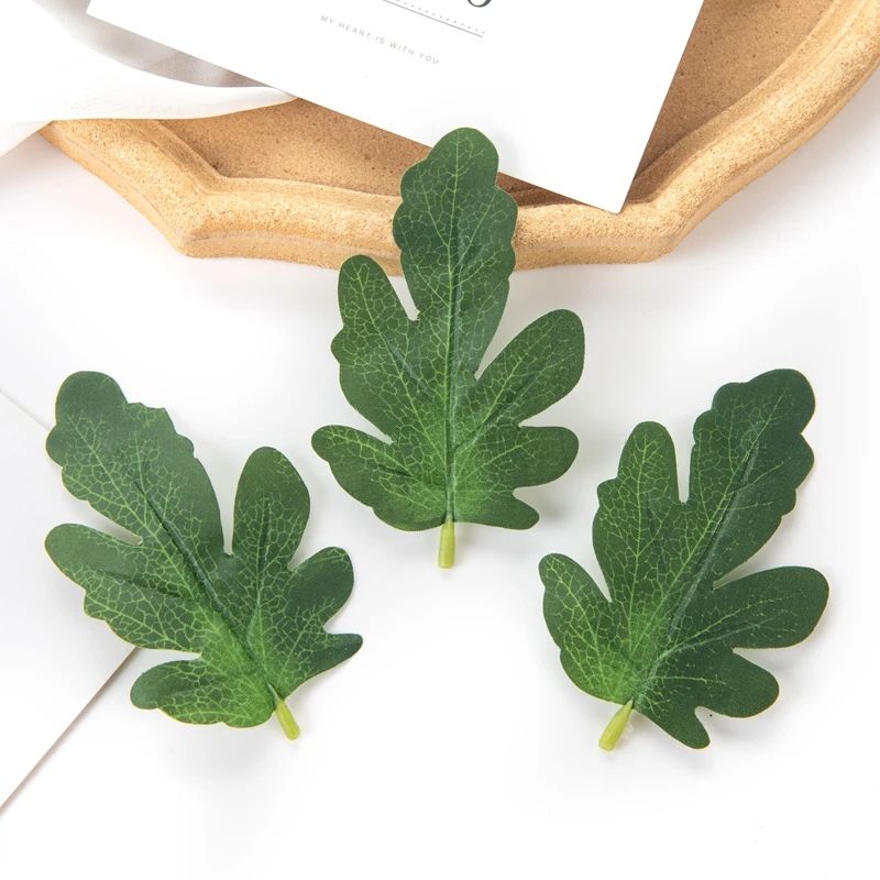 Lifelike Artificial Greenery Leaves Set – DIY Craft Foliage & Wedding Decoration Supplies (50PCS)